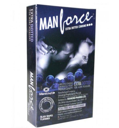 Manforce_Black_Grapes_Flavoured_Extra_Dotted_Condoms_smackdeal.com