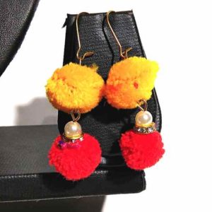 Pompom Colorful Stud Earring Jewellery
