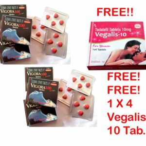 Buy Vigora 100 Tablet 6 Packs – Free 1 Pack of Vegalis 10 Tablet