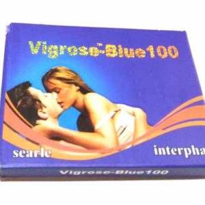 Vigrose-Blue 100 Mg Sildenafil Citrate Tablets For Men
