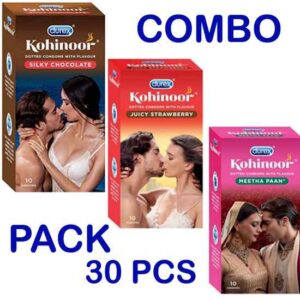 Durex Kohinoor Strawberry Chocolate Meethapaan Flavour Condoms – 30pcs