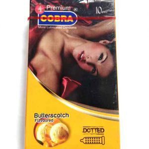 Cobra Premium Butterscotch Flavoured Dotted Condoms 10 nos