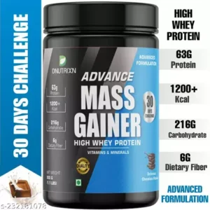 DNUTRIXN Mass Gainer Whey Protein Powder 500gm